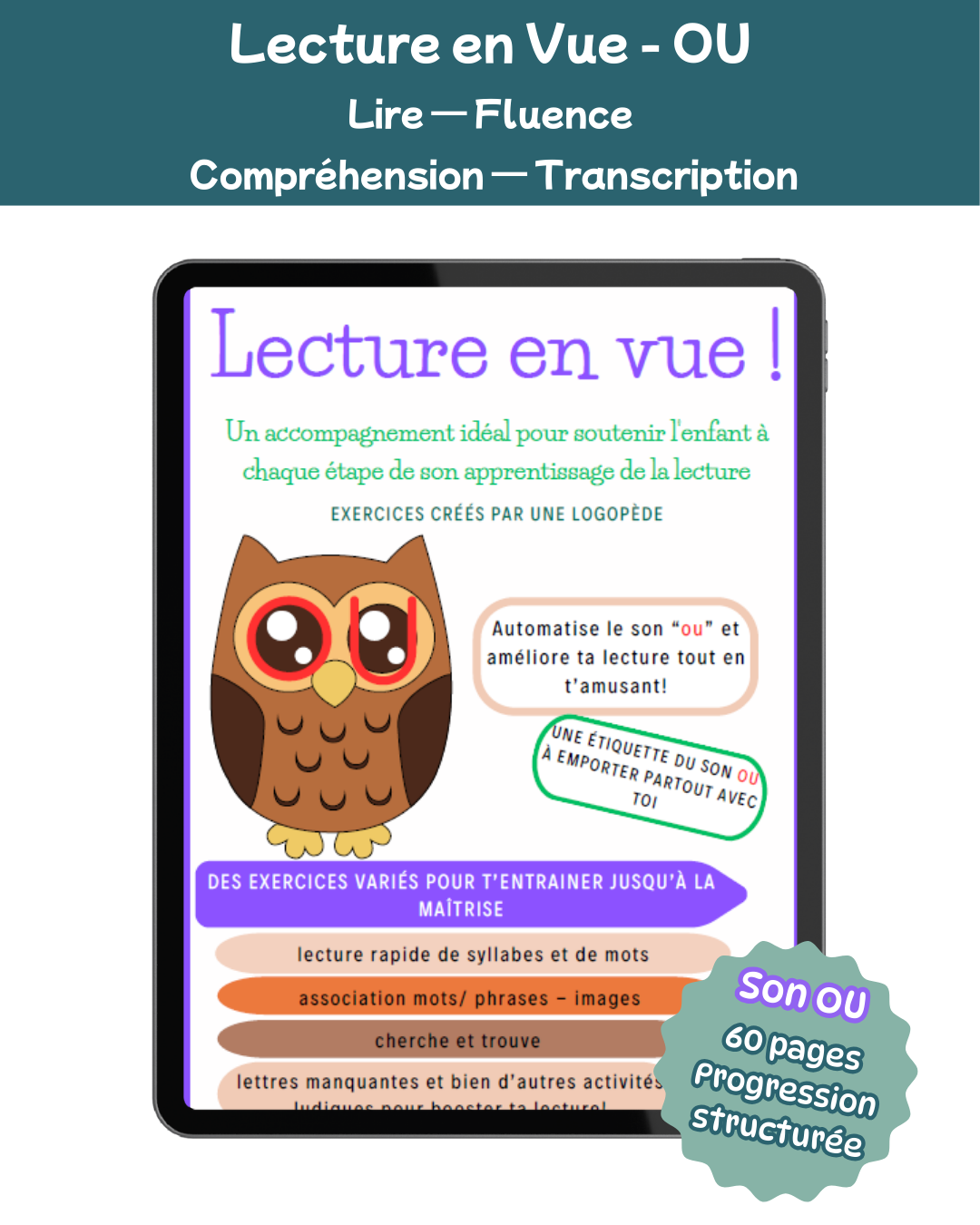 Lecture en vue - son "ou" - fichier lecture
