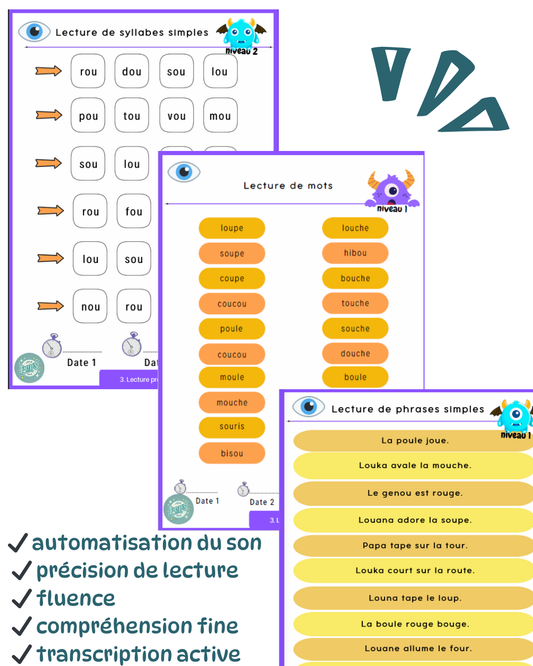 Lecture en vue - son "ou" - fichier lecture
