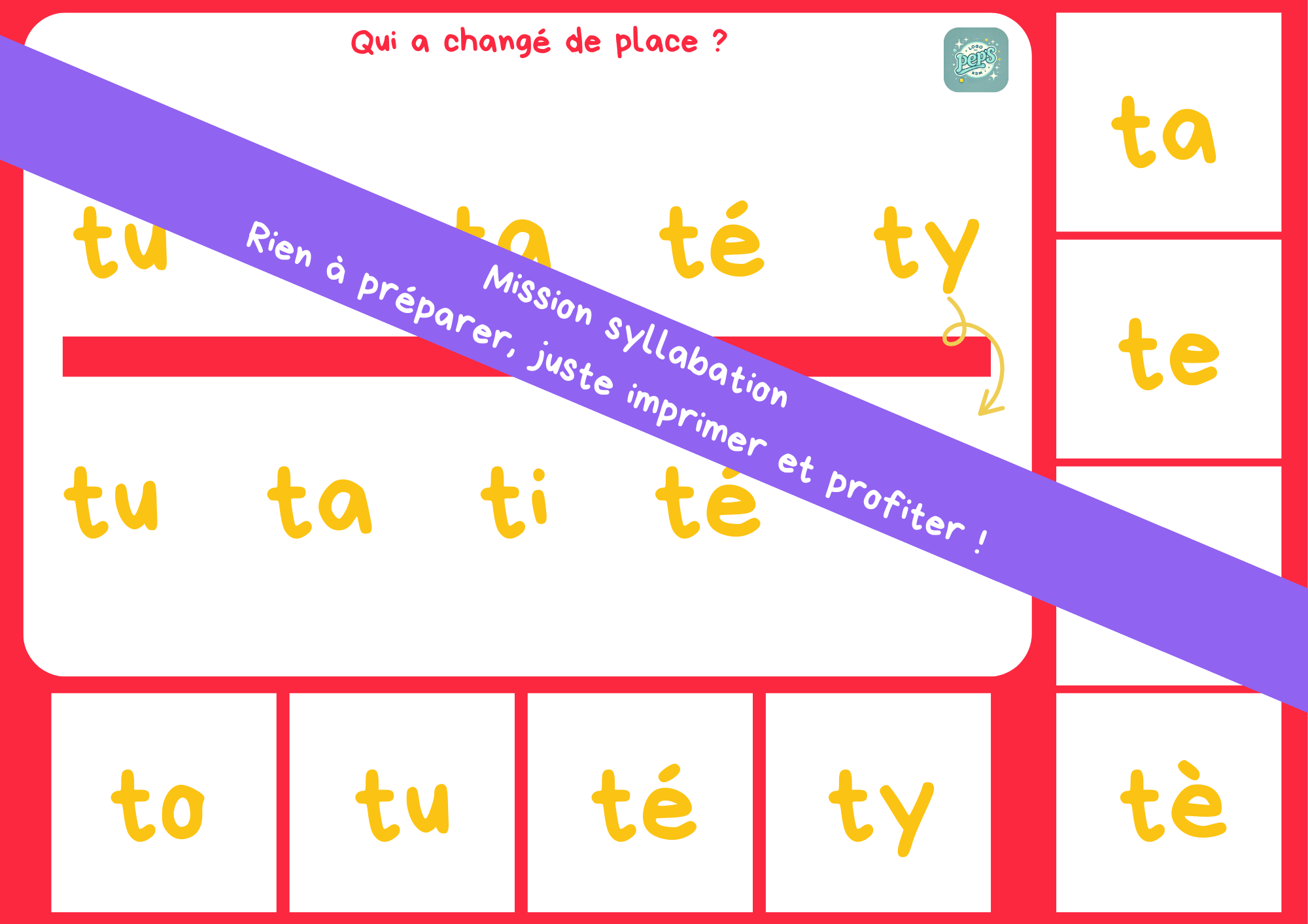 Mission syllabation : P - T - C/K/QU