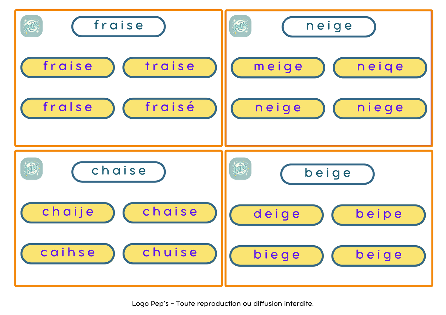 Jeu des baleines - sons ei/ai