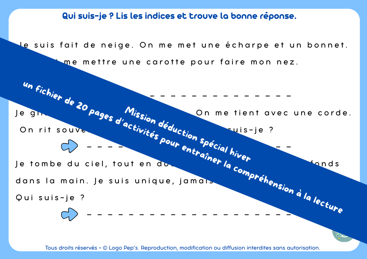 Mission déduction - Spécial hiver