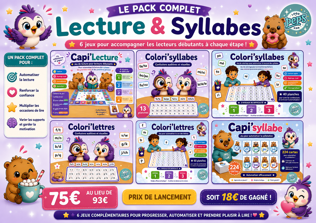 Pack spécial lecteurs débutants