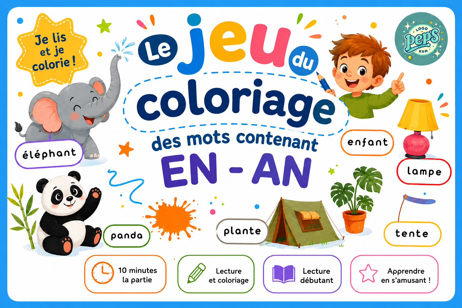 Coloriage des mots – Sons EN/AN