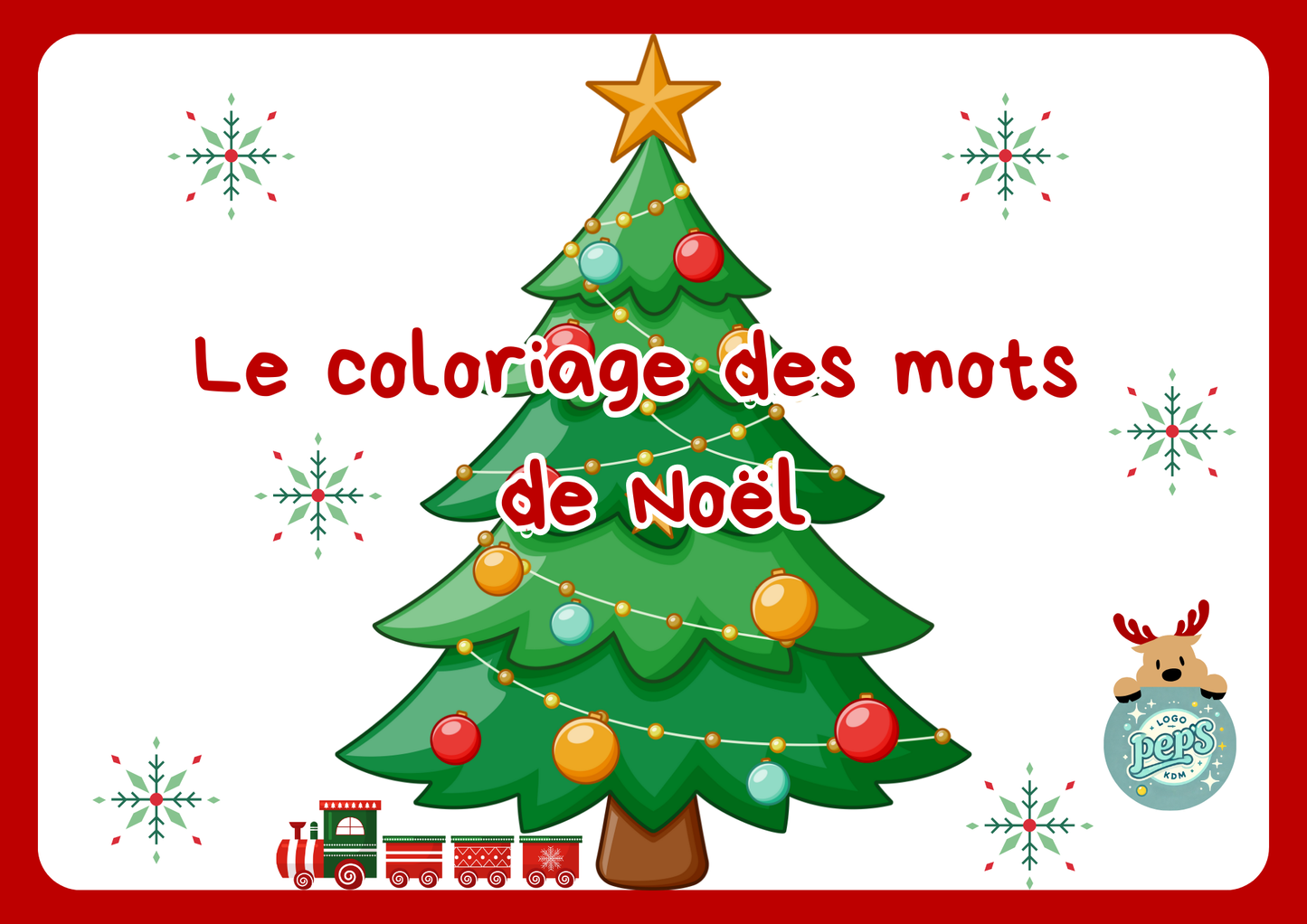Jeu du coloriage des mots de Noël !