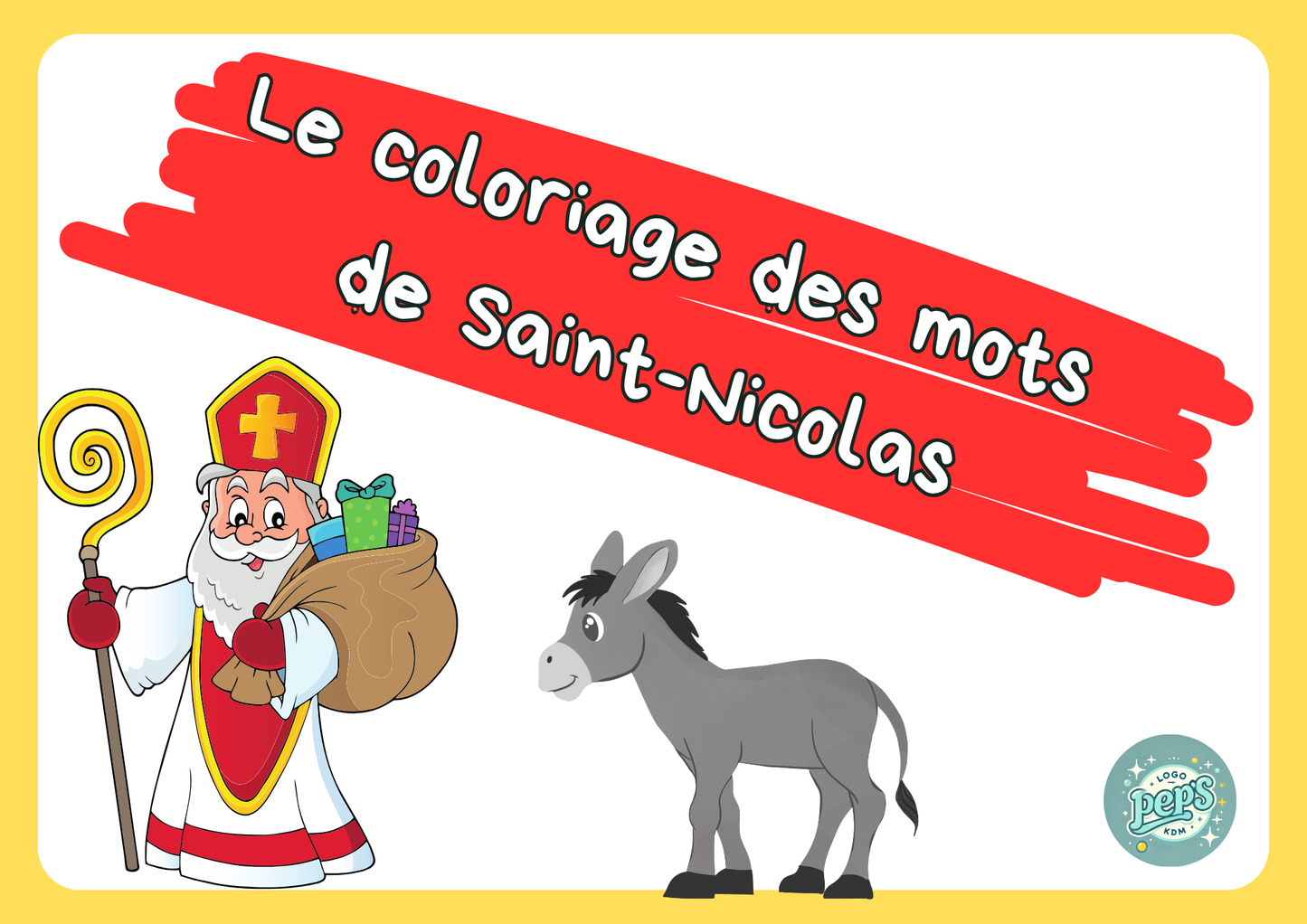 Le coloriage des mots de Saint-Nicolas
