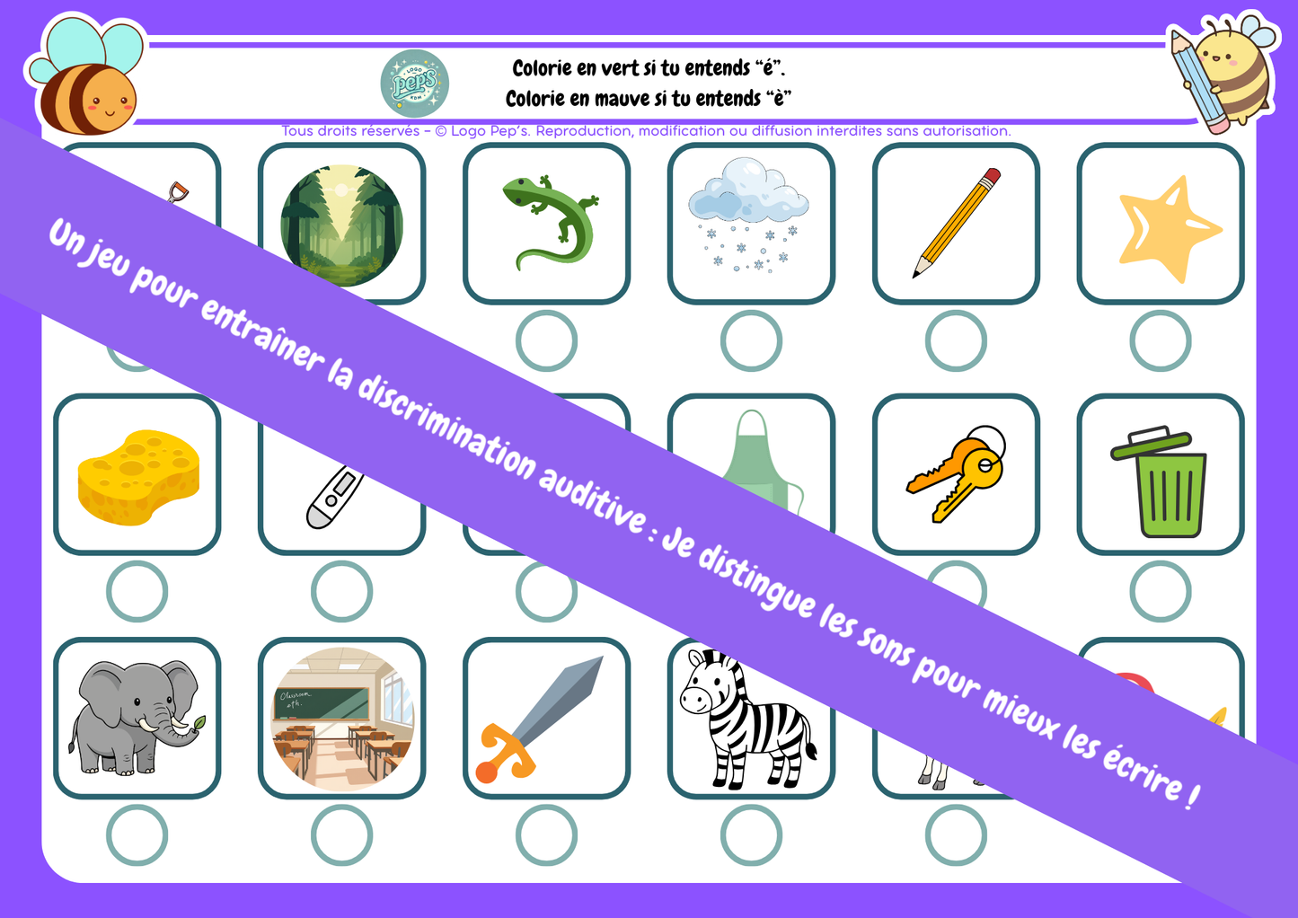 Lance et colorie - É / È