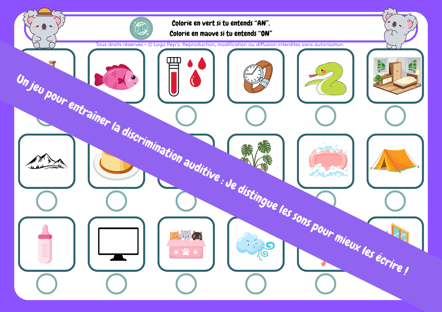 Lance et colorie - AN / ON