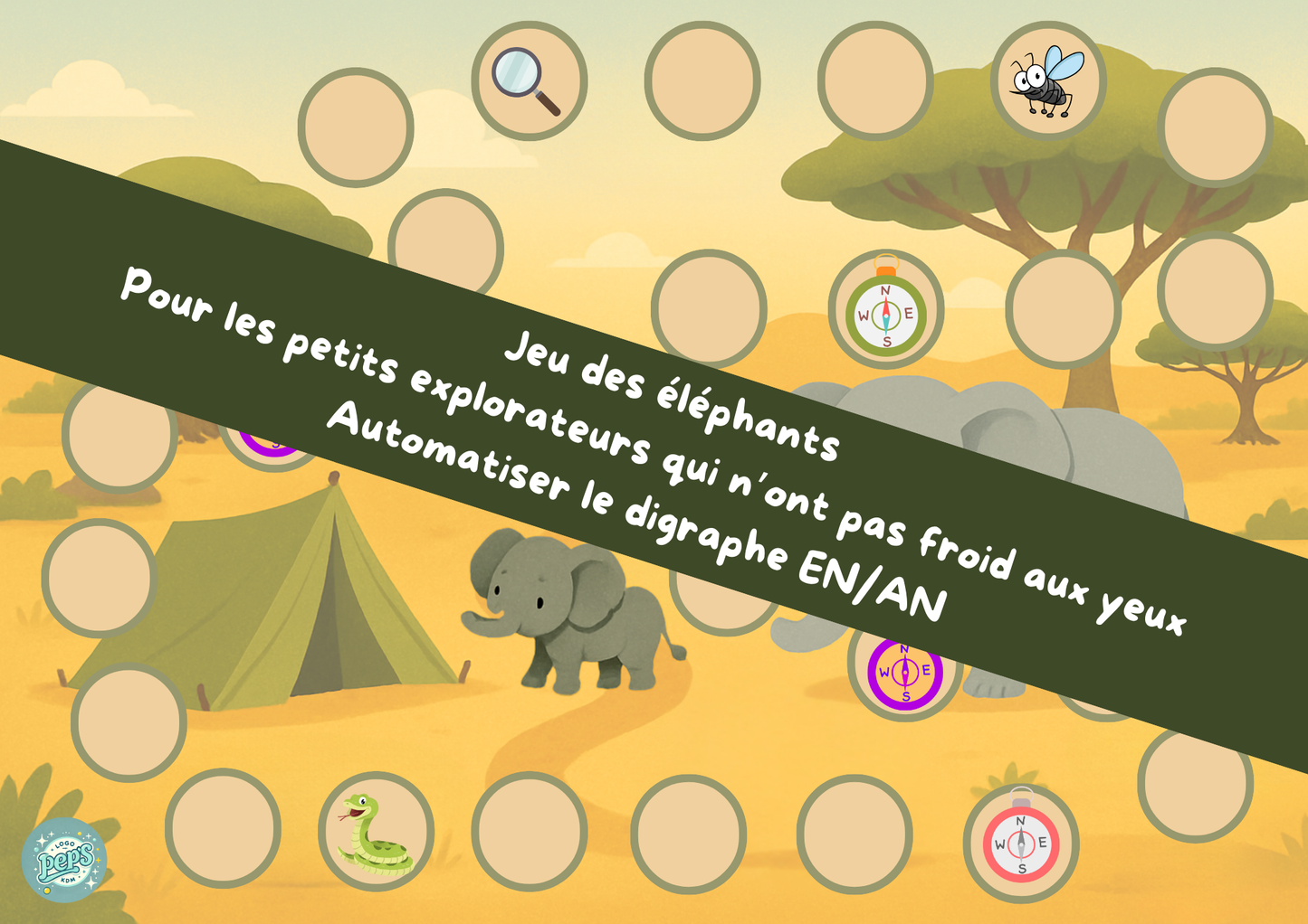 Sauve les éléphanteaux ! Jeu pour maîtriser le digraphe en/an