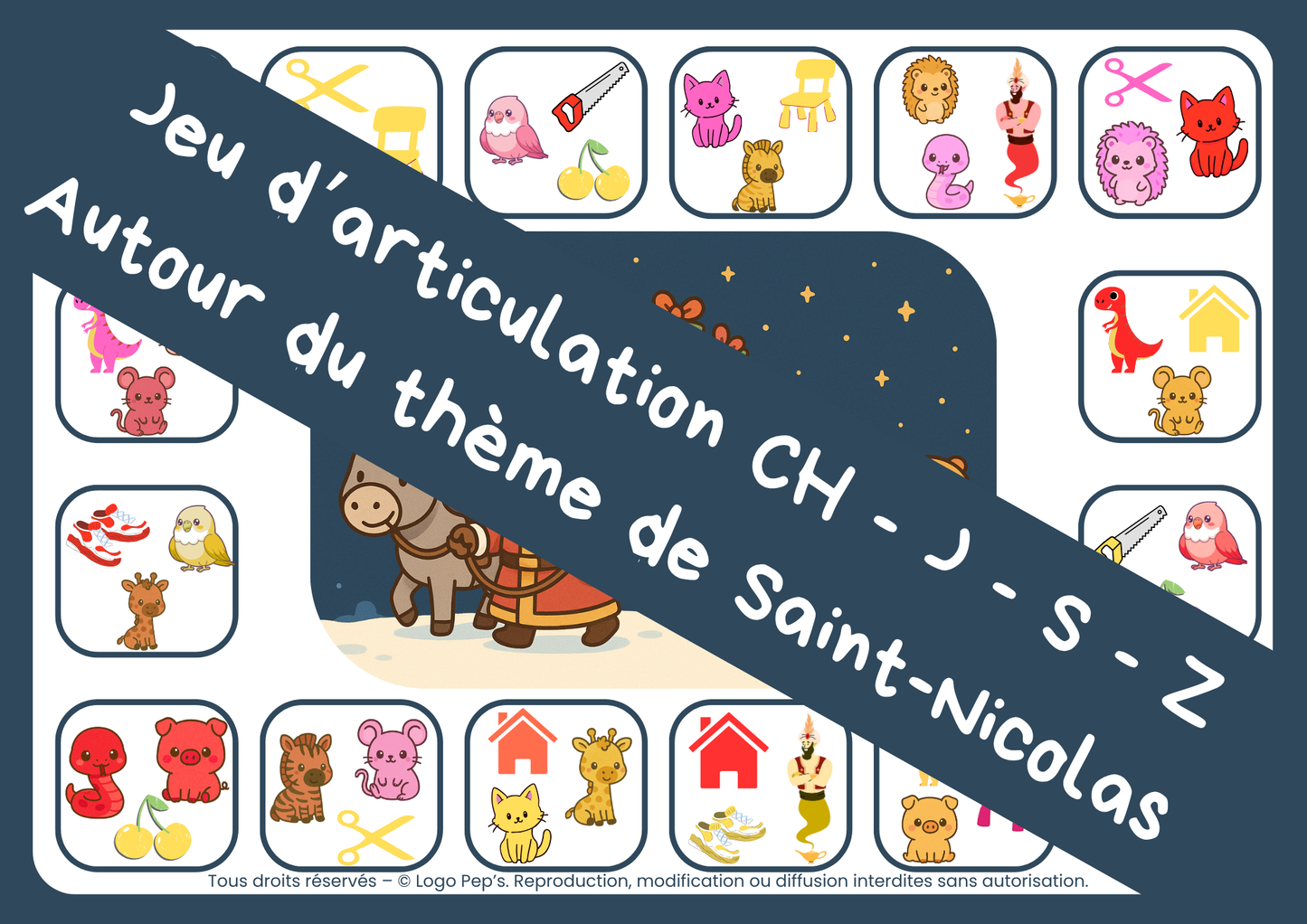 SOS jouets dispersés - phonèmes ch/j/s/z