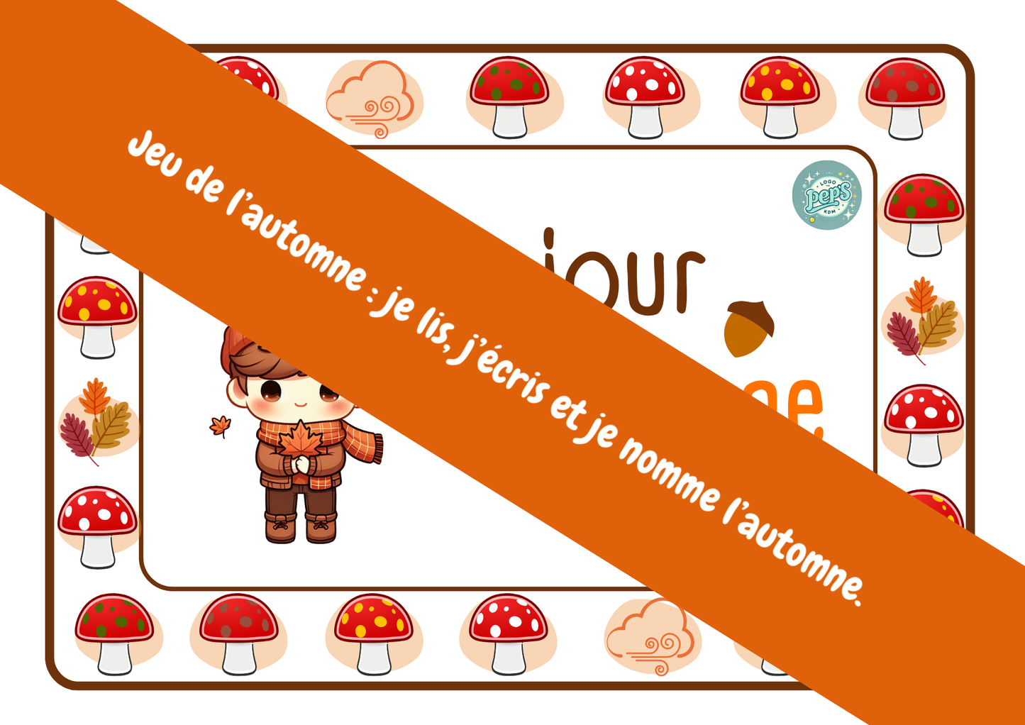 Jeu de l'automne : je lis, j'écris et je nomme l'automne - 3 jeux