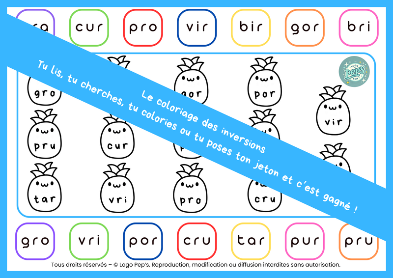 Le coloriage des inversions 2