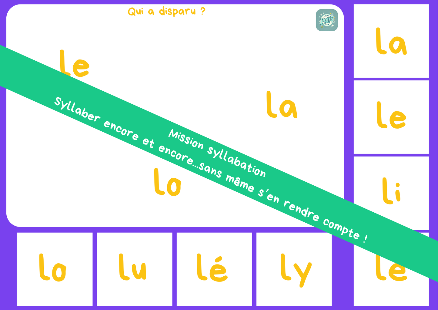 Mission syllabation : s - l - v