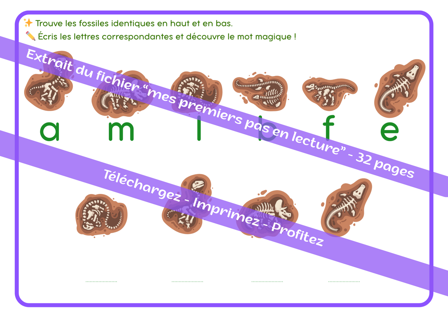 Pack – Mes Premiers Pas en Lecture (Licorne + Policier + Dinosaure)