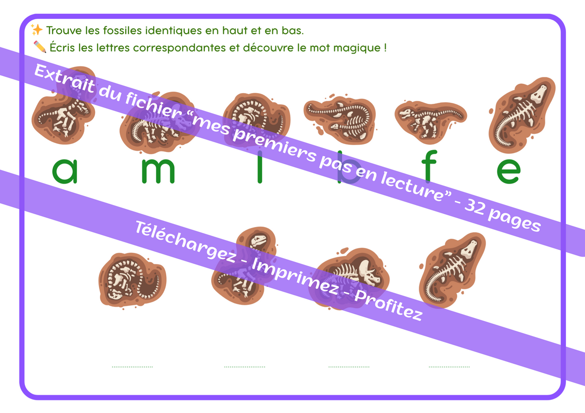 Pack – Mes Premiers Pas en Lecture (Licorne + Policier + Dinosaure)