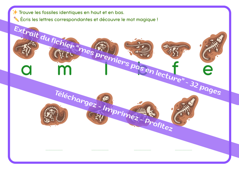 Pack – Mes Premiers Pas en Lecture (Licorne + Policier + Dinosaure)