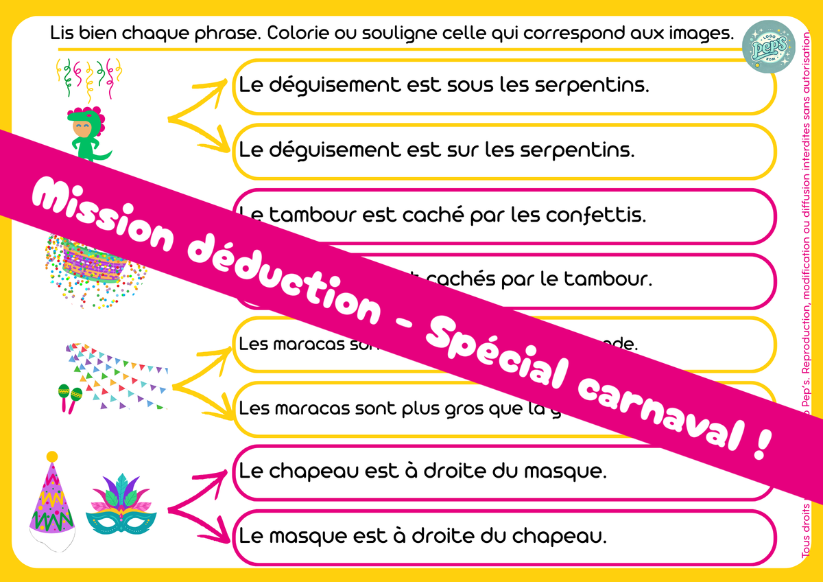 Mission déduction - Spécial carnaval