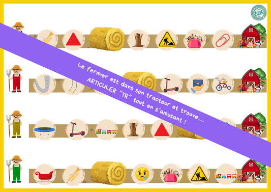 Jeu des tracteurs pour prononcer "TR" en s'amusant !