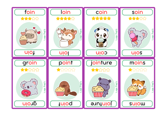 Bataille d'étoiles – Sons OI / OIN (50 cartes)