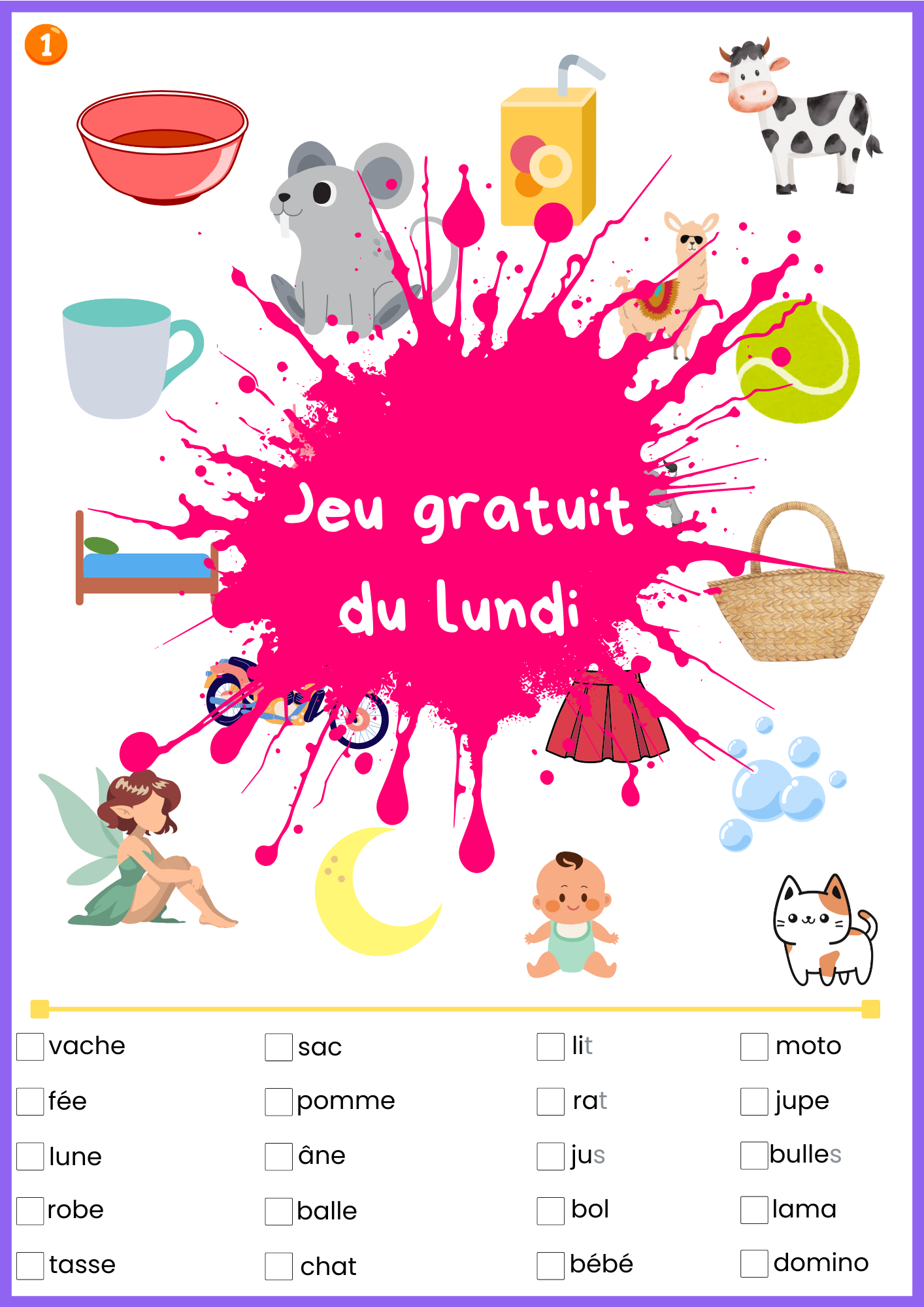 Jeu : lire & écrire des mots simples