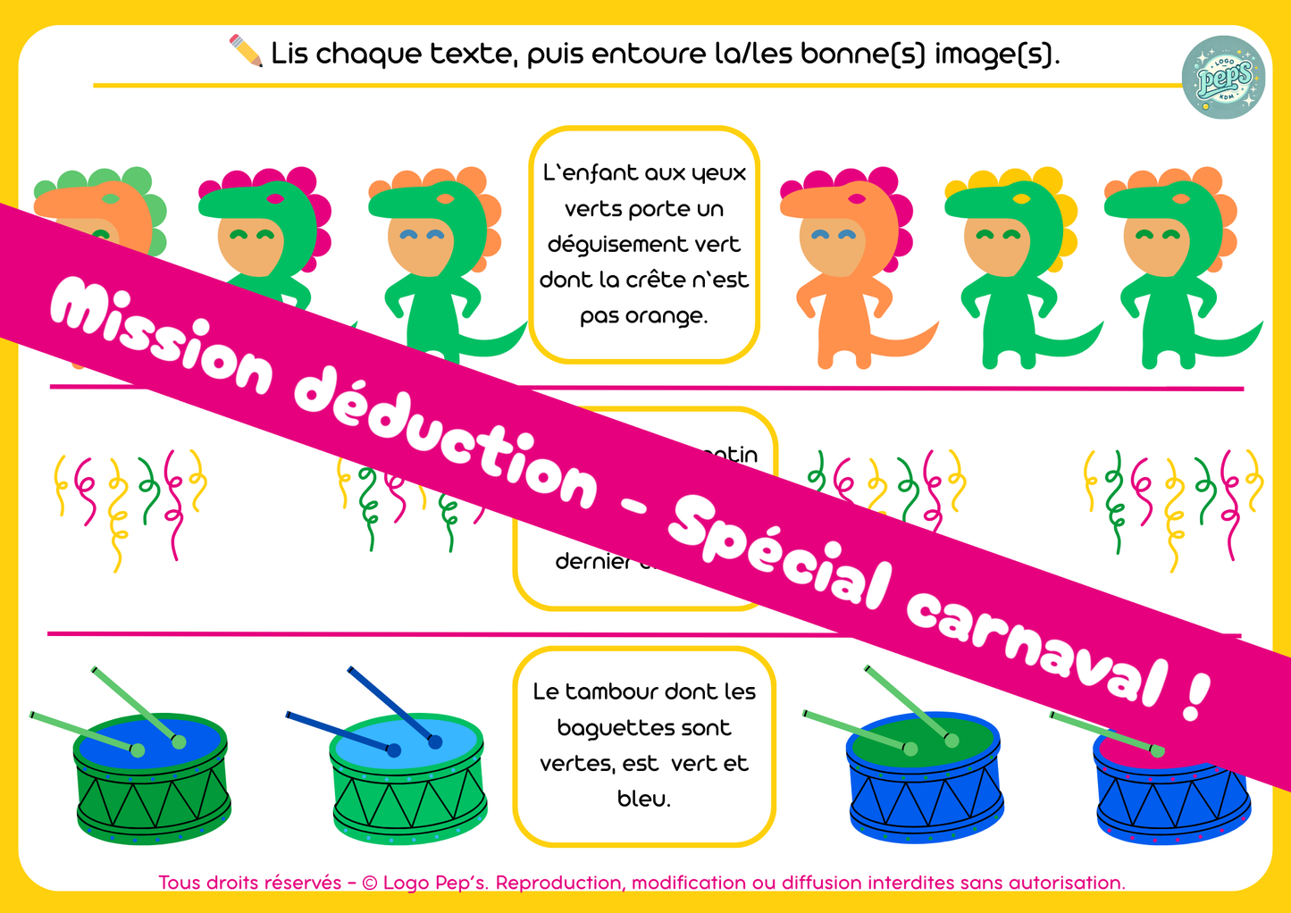 Mission déduction - Spécial carnaval