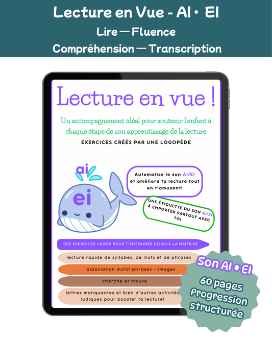 Lecture en vue - fichier lecture - sons "ei/ai"