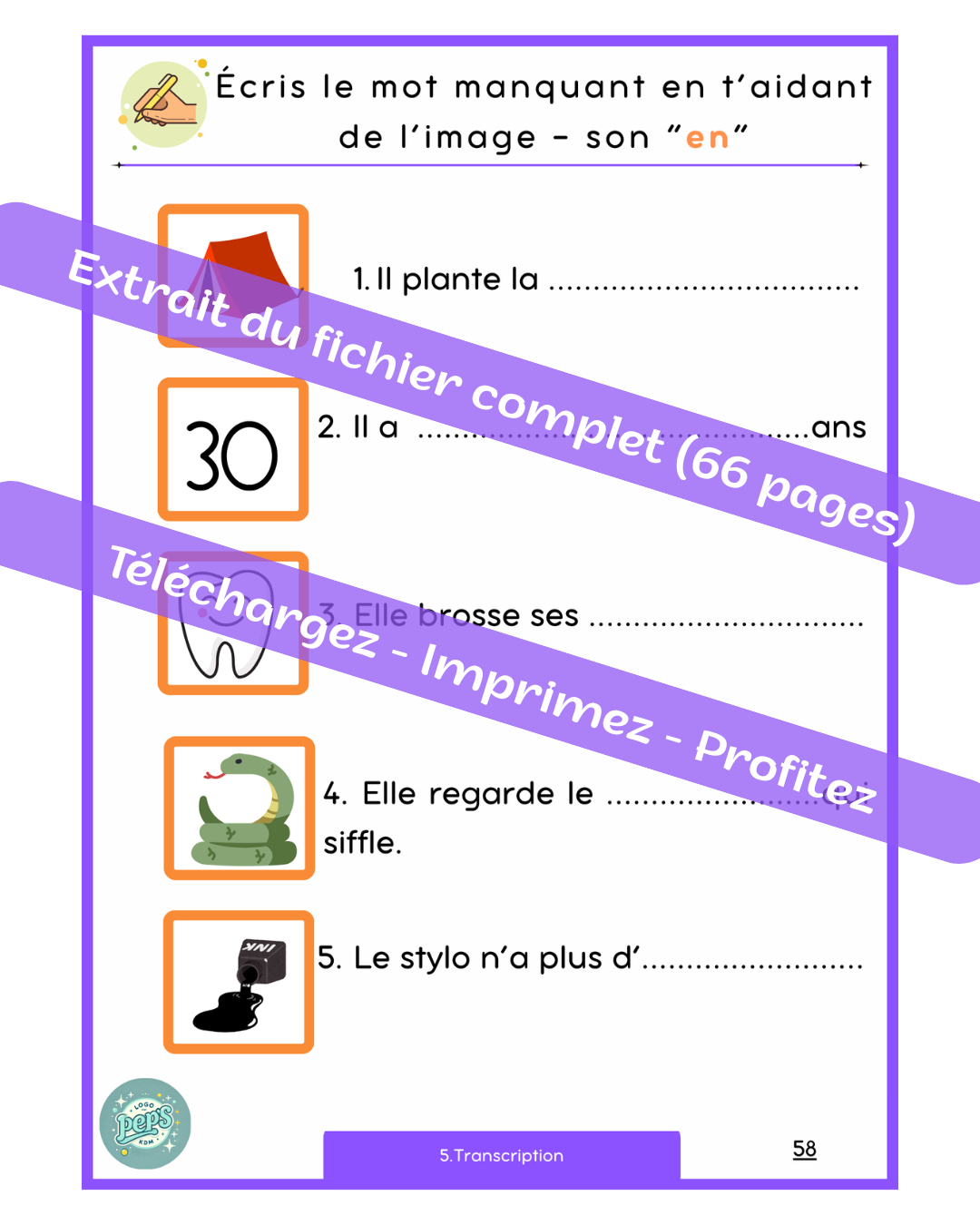 Lecture en vue - son "an/en" - fichier lecture