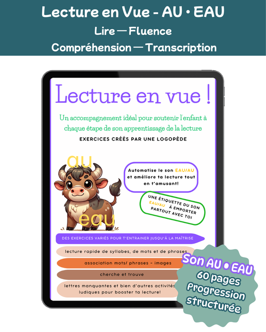 Lecture en vue - son "AU/EAU" - fichier lecture