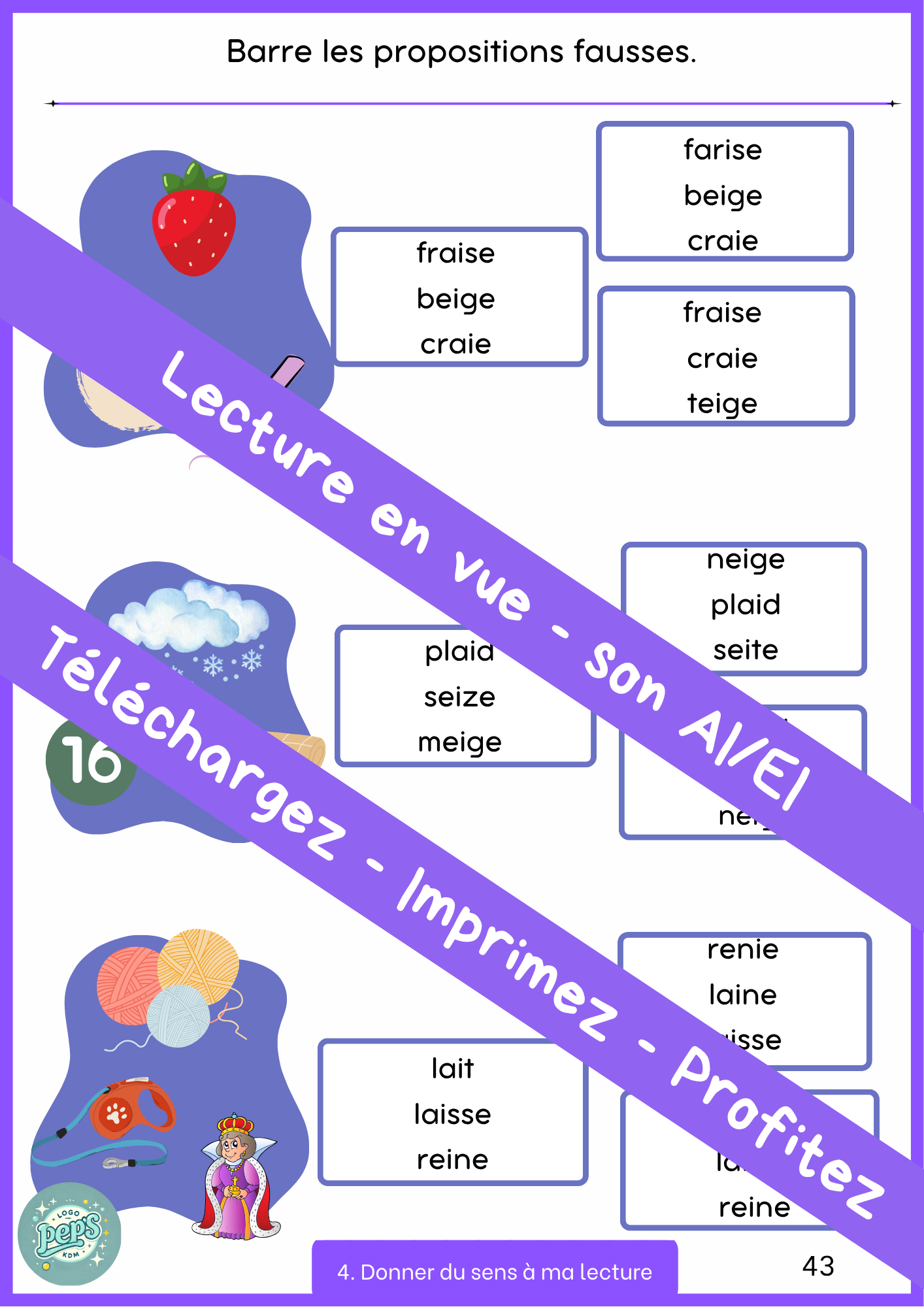 Lecture en vue - fichier lecture - sons "ei/ai"