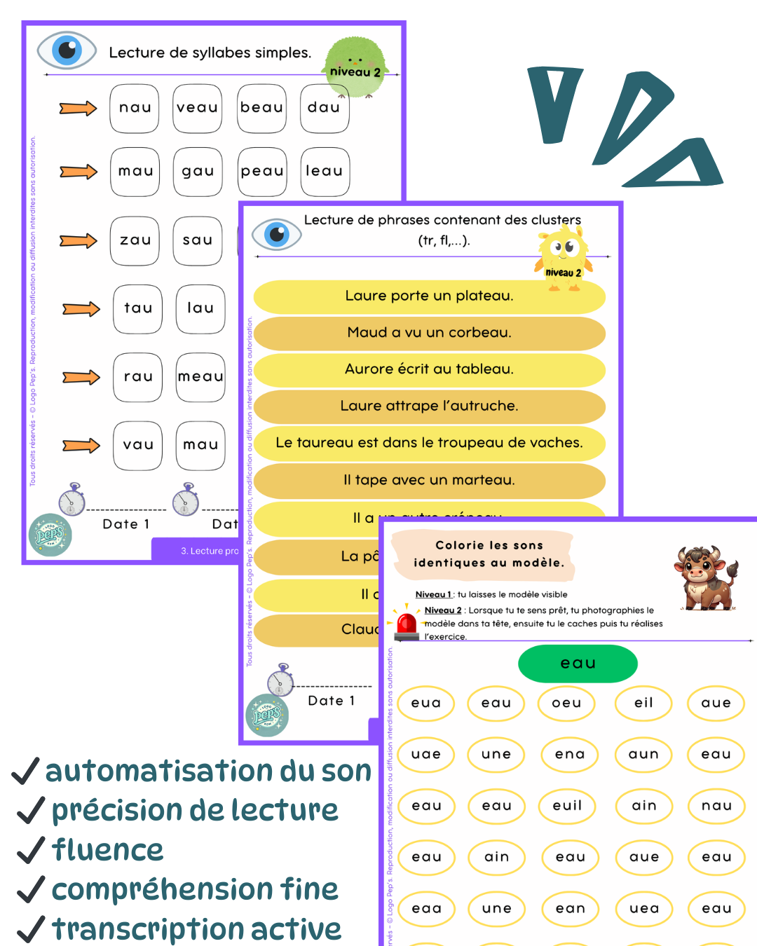 Lecture en vue - son "AU/EAU" - fichier lecture