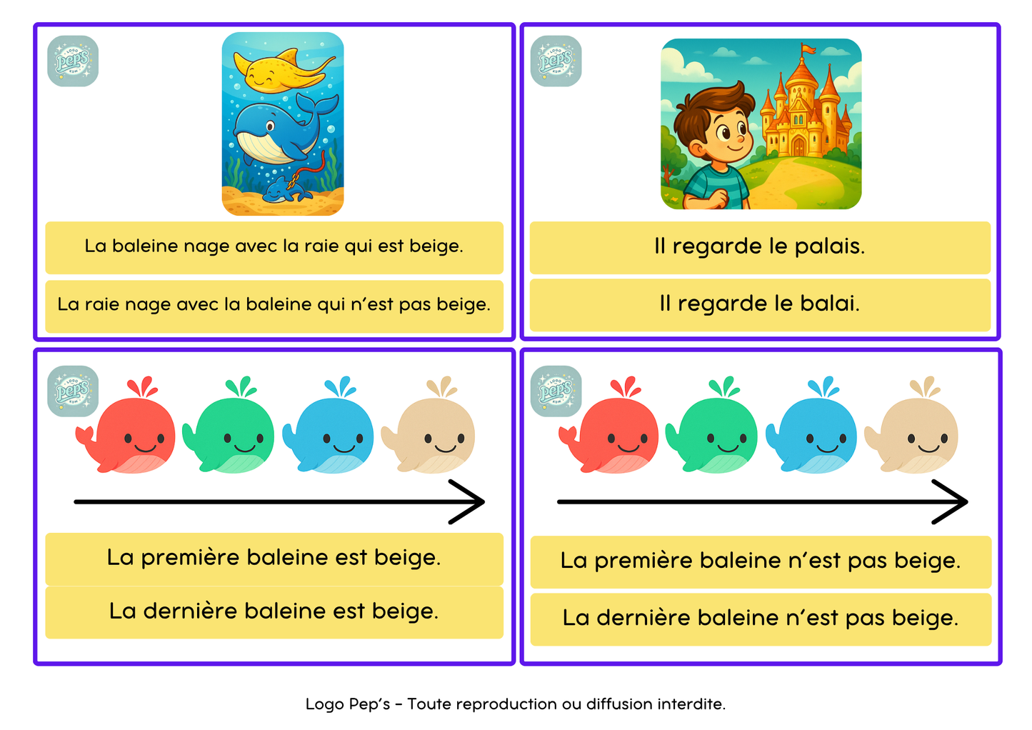 Jeu des baleines - sons ei/ai