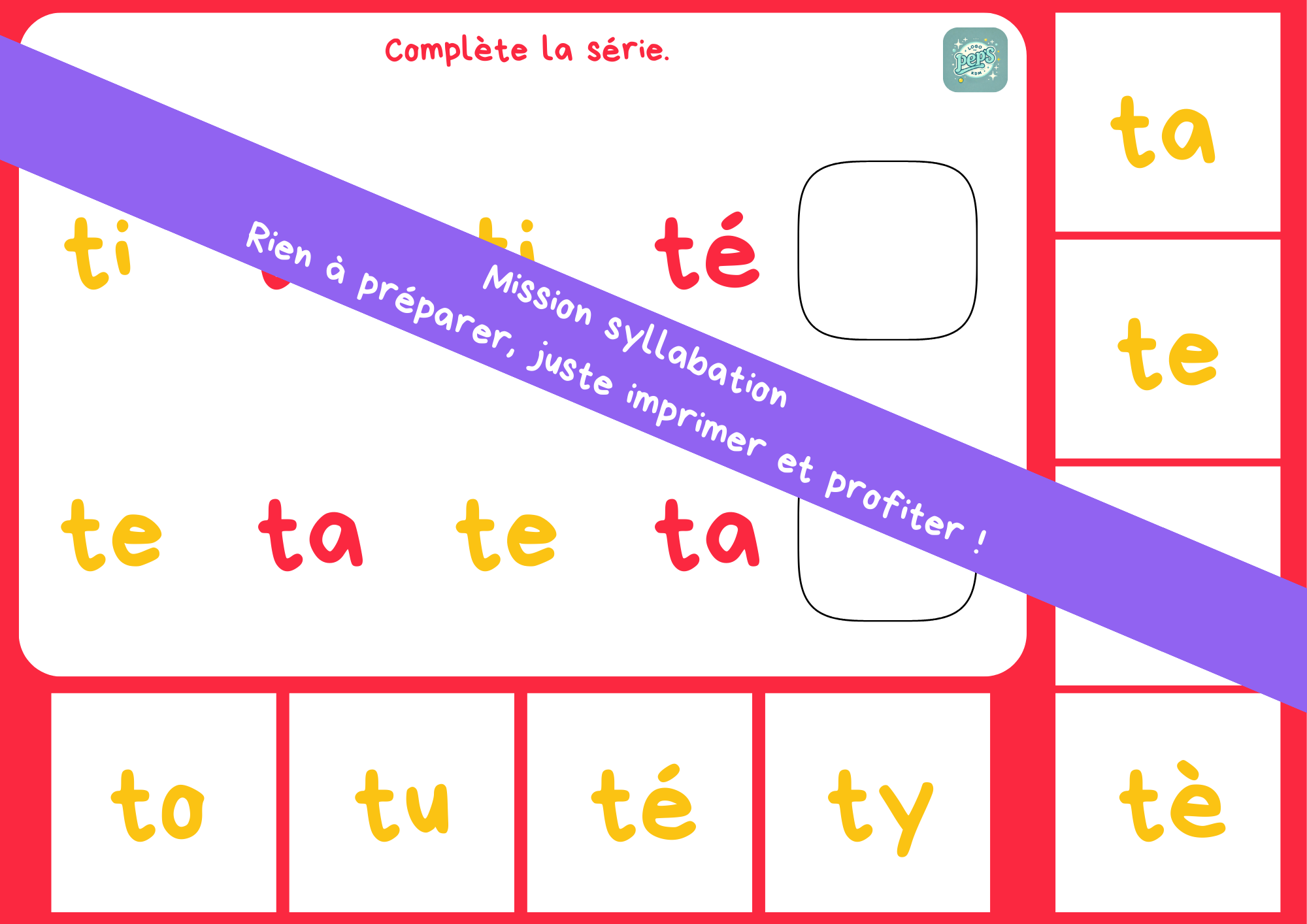 Mission syllabation : P - T - C/K/QU