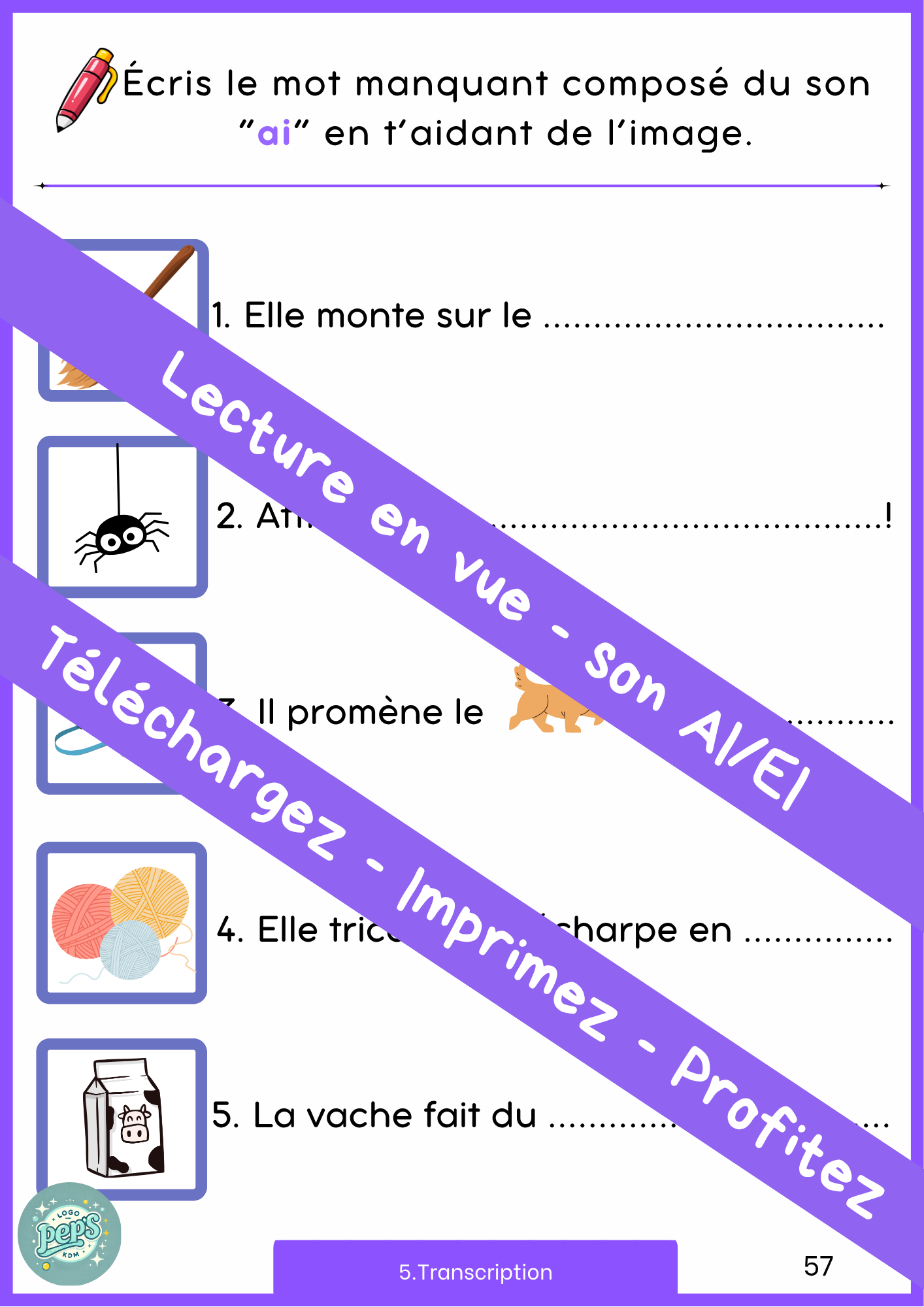 Lecture en vue - fichier lecture - sons "ei/ai"