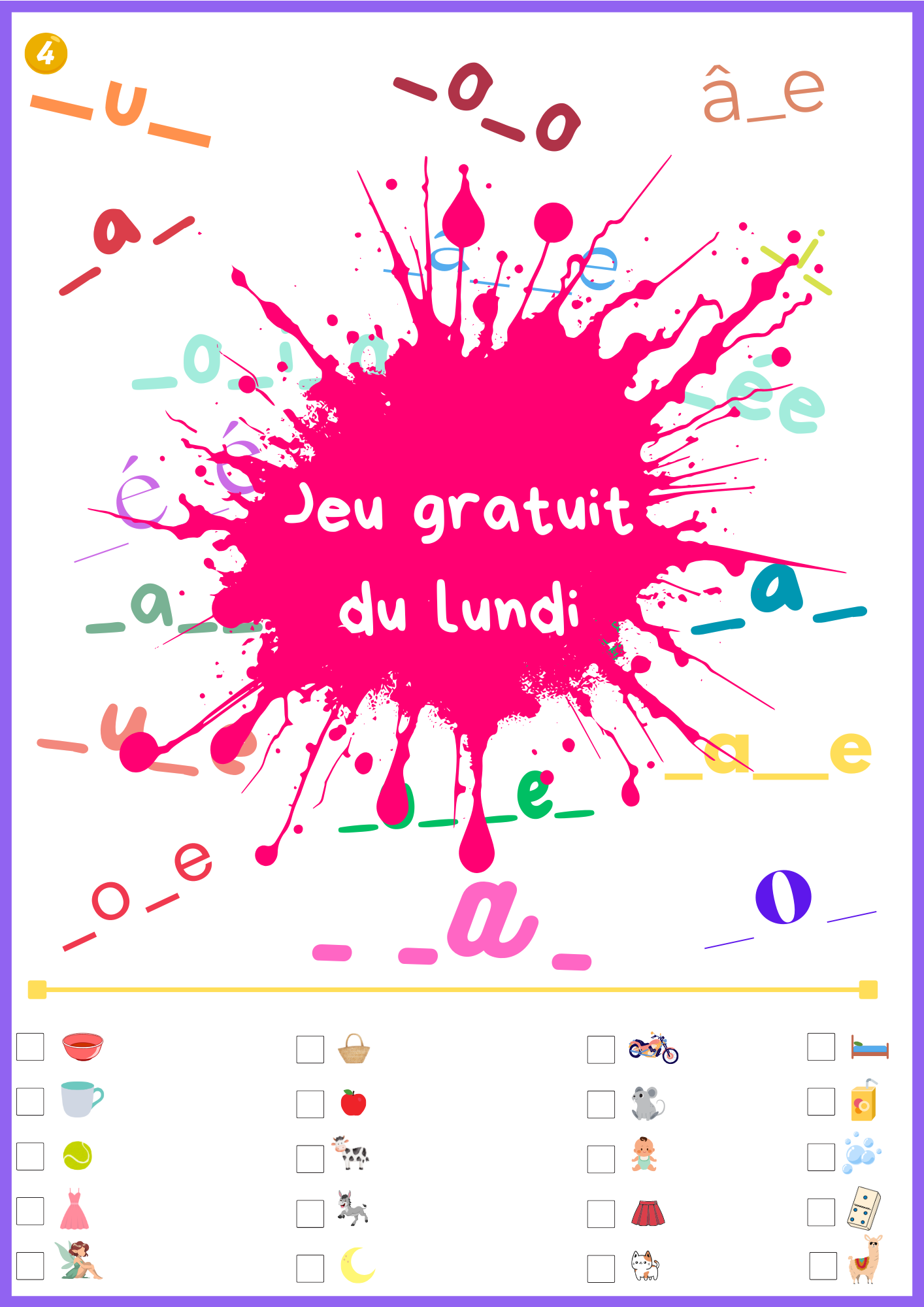 Jeu : lire & écrire des mots simples