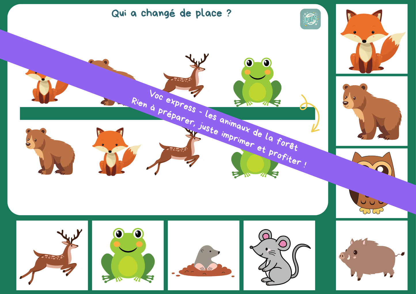 Voc express - les animaux de la forêt