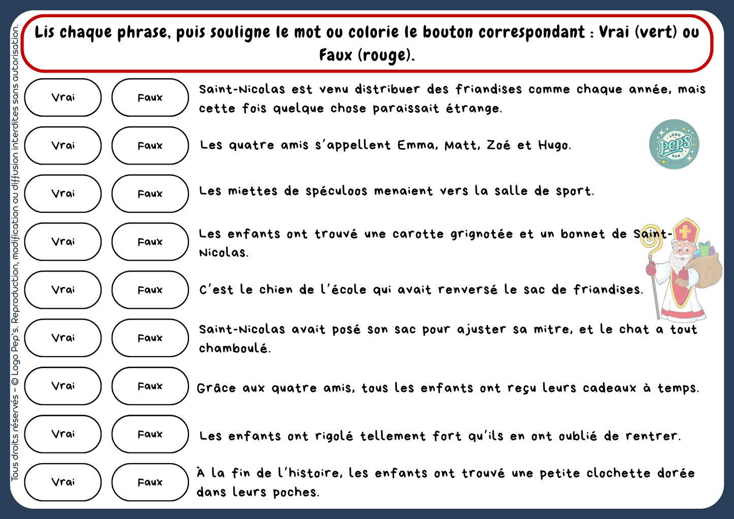 L'énigme du goûter de Saint-Nicolas