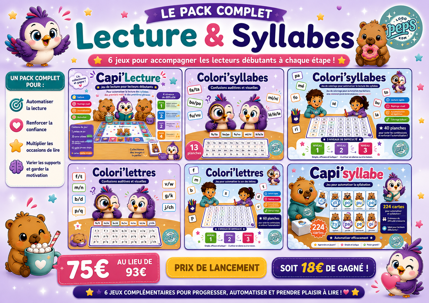 Pack spécial lecteurs débutants