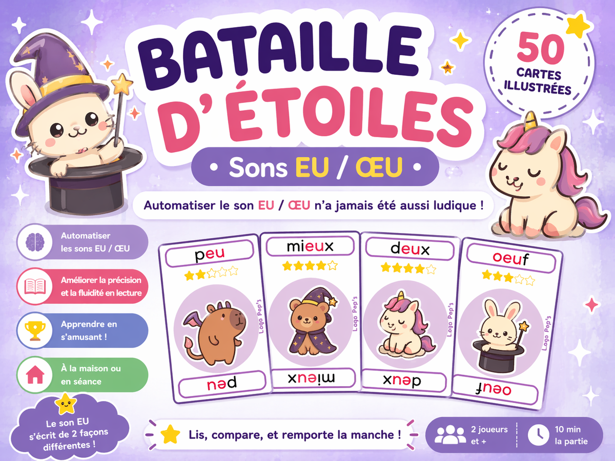Bataille d’Étoiles – Son EU / ŒU – Jeu de 50 cartes