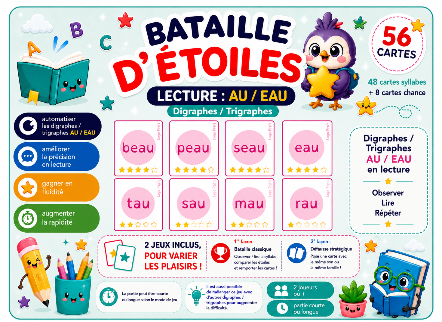 Pack Bataille d’étoiles : Digraphes et Trigraphes