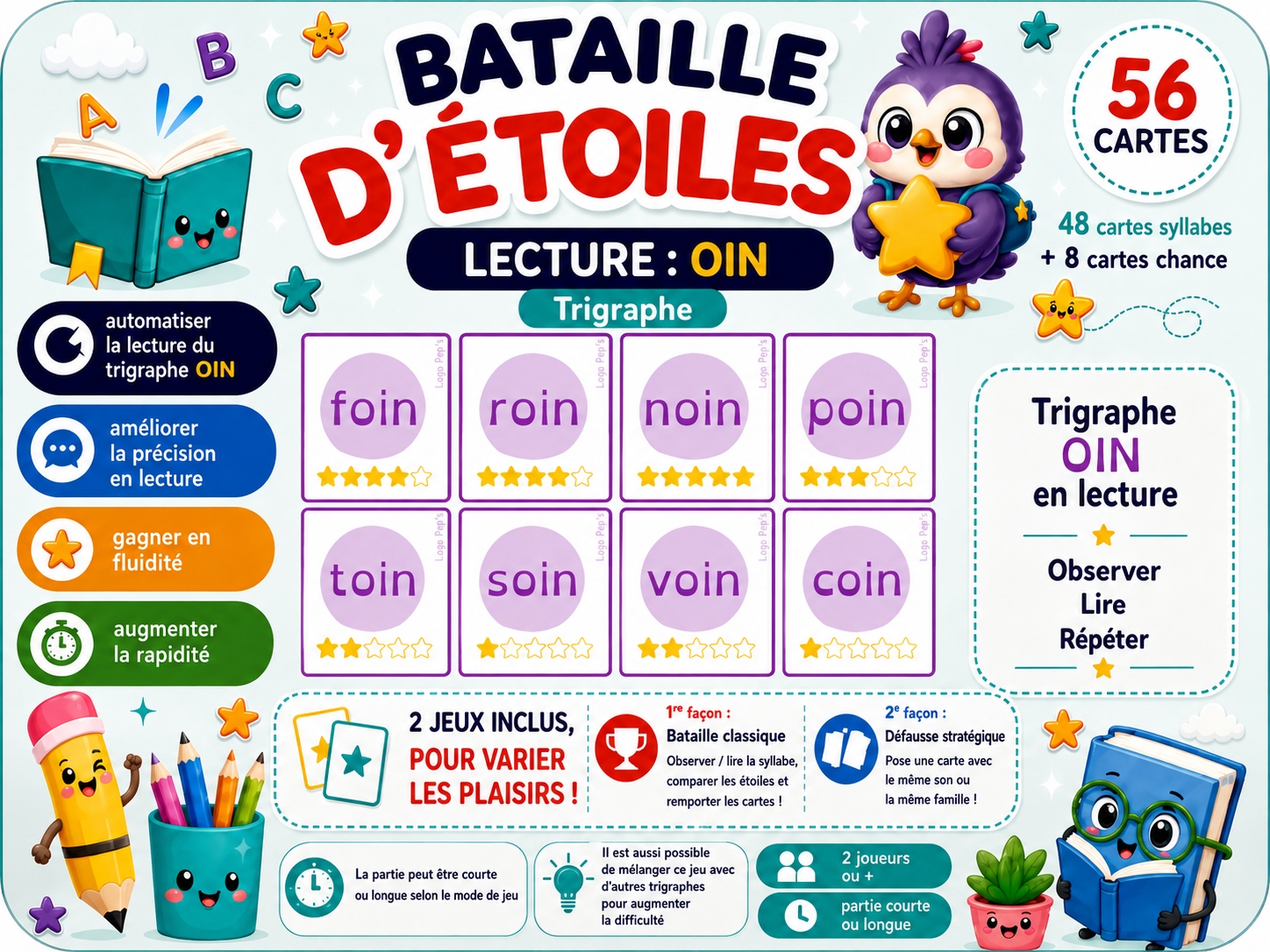 Pack Bataille d’étoiles : Digraphes et Trigraphes