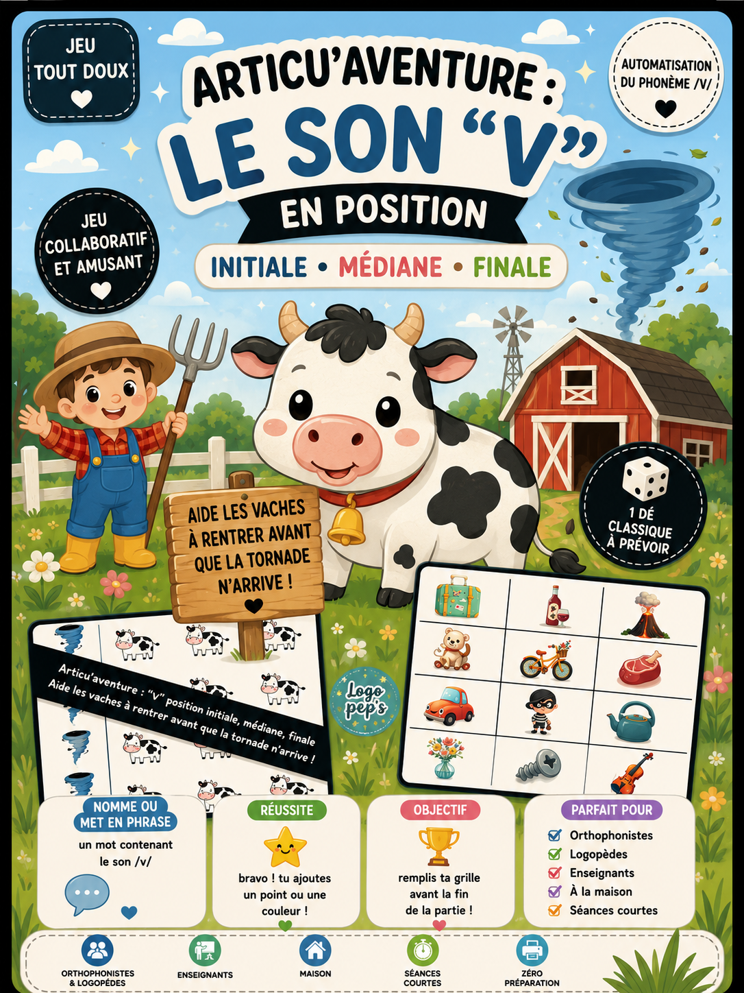 Articu'aventure : "v" position initiale/médiane/finale