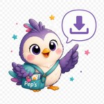 Pep's, la mascotte Logo Peps