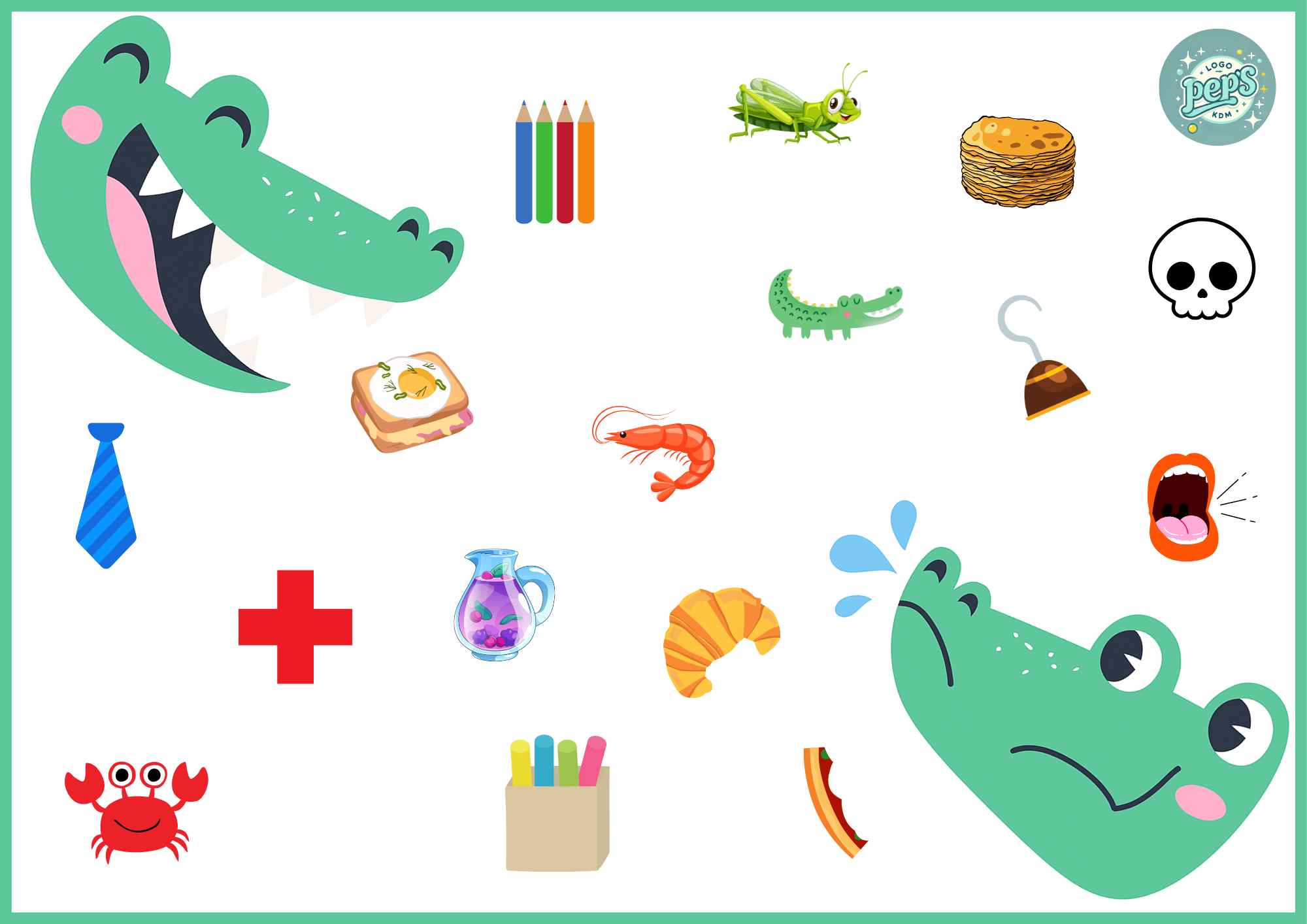 Jeu des crocodiles - croque ou crache !