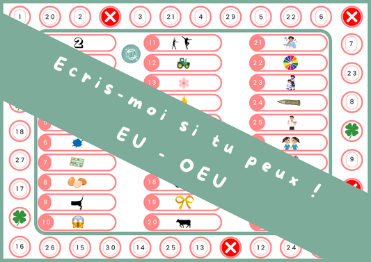Écris-moi si tu peux ! Jeu d’écriture – EU / ŒU