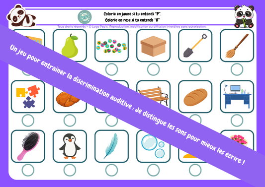 Lance et colorie - P / B