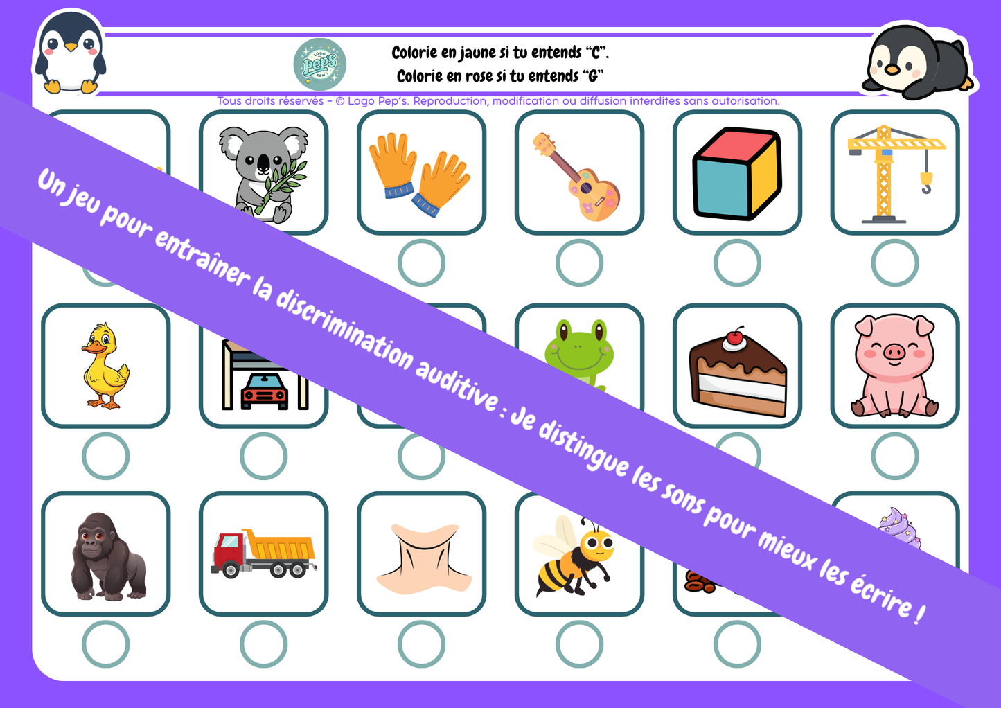 Lance et colorie C / G