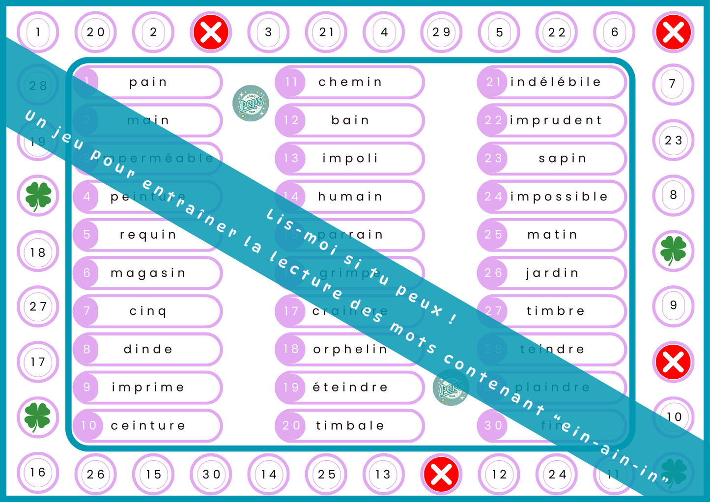 Collection "Lis-moi si tu peux !" 10 plateaux de jeu