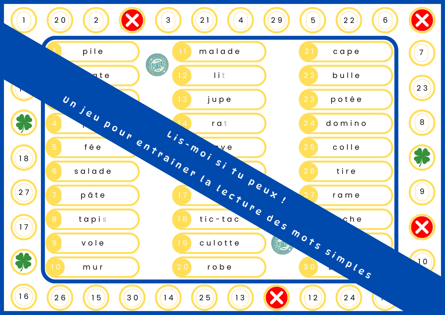 Lis-moi si tu peux - mots simples