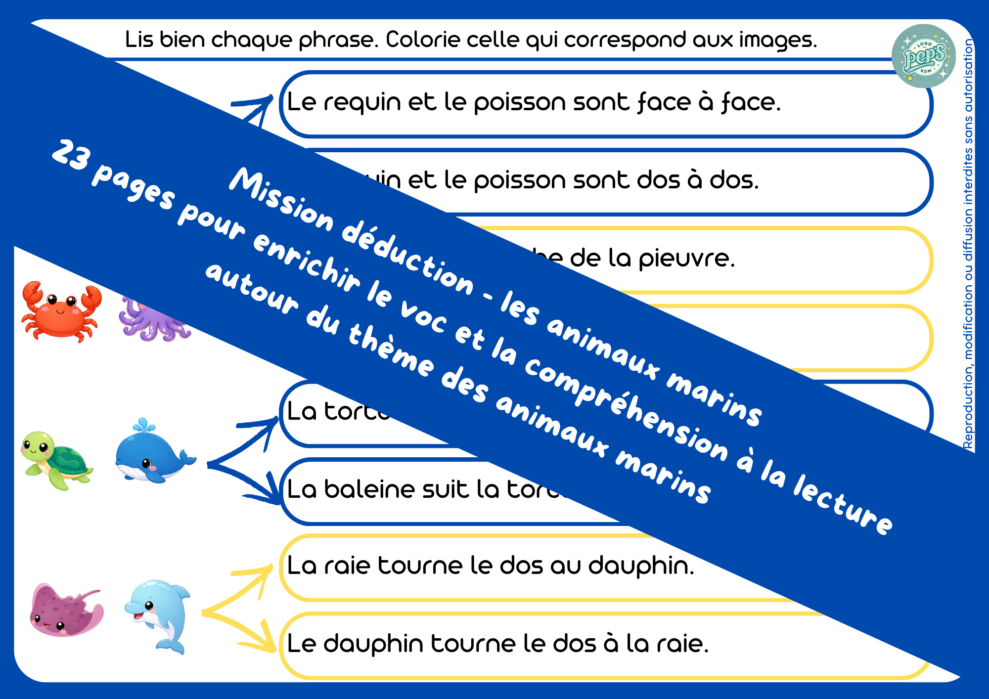 Mission déduction - Les animaux marins