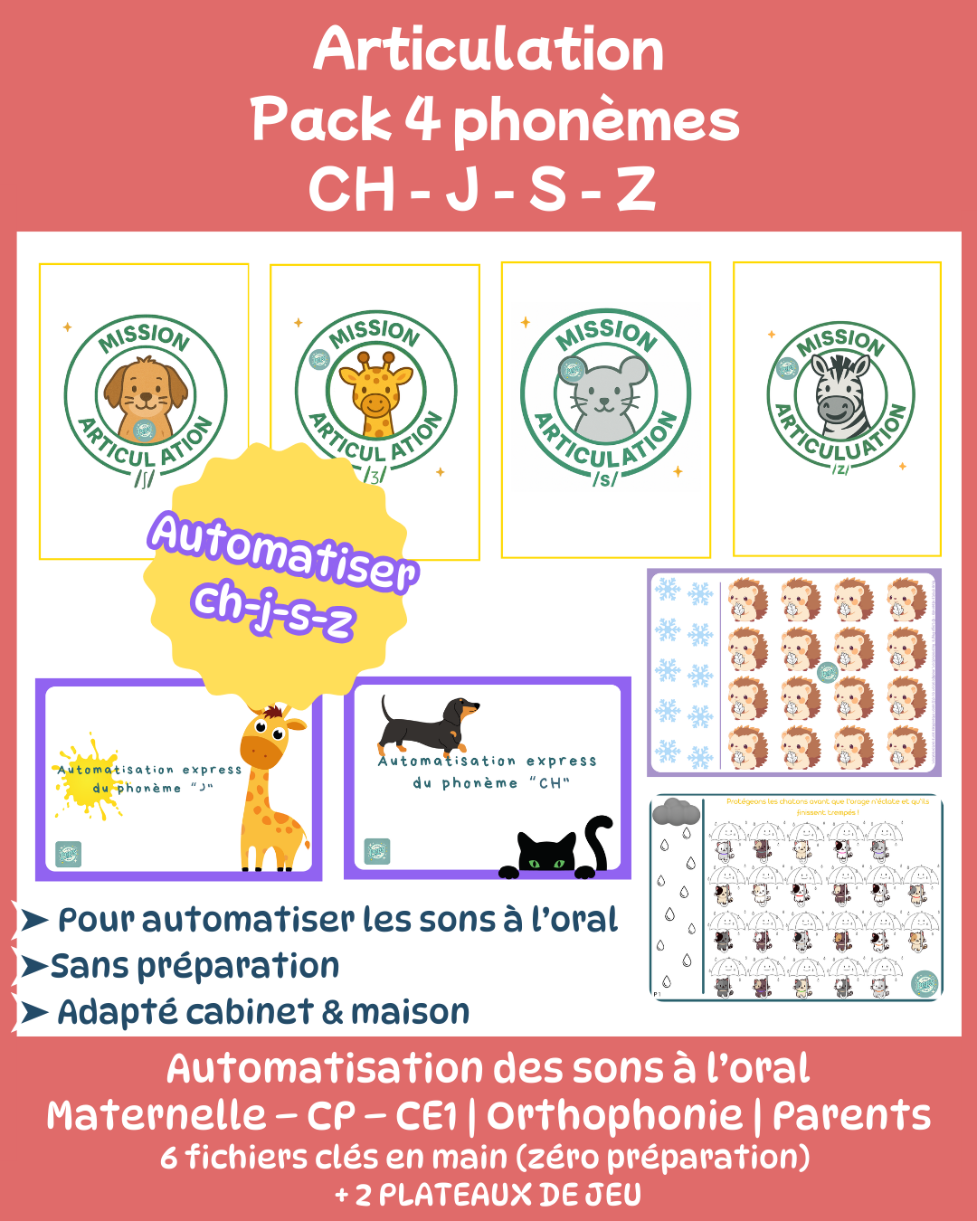 Pack articulation CH - J- S - Z