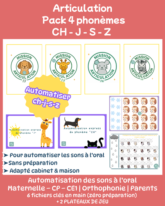 Pack articulation CH - J- S - Z